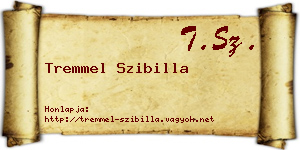 Tremmel Szibilla névjegykártya